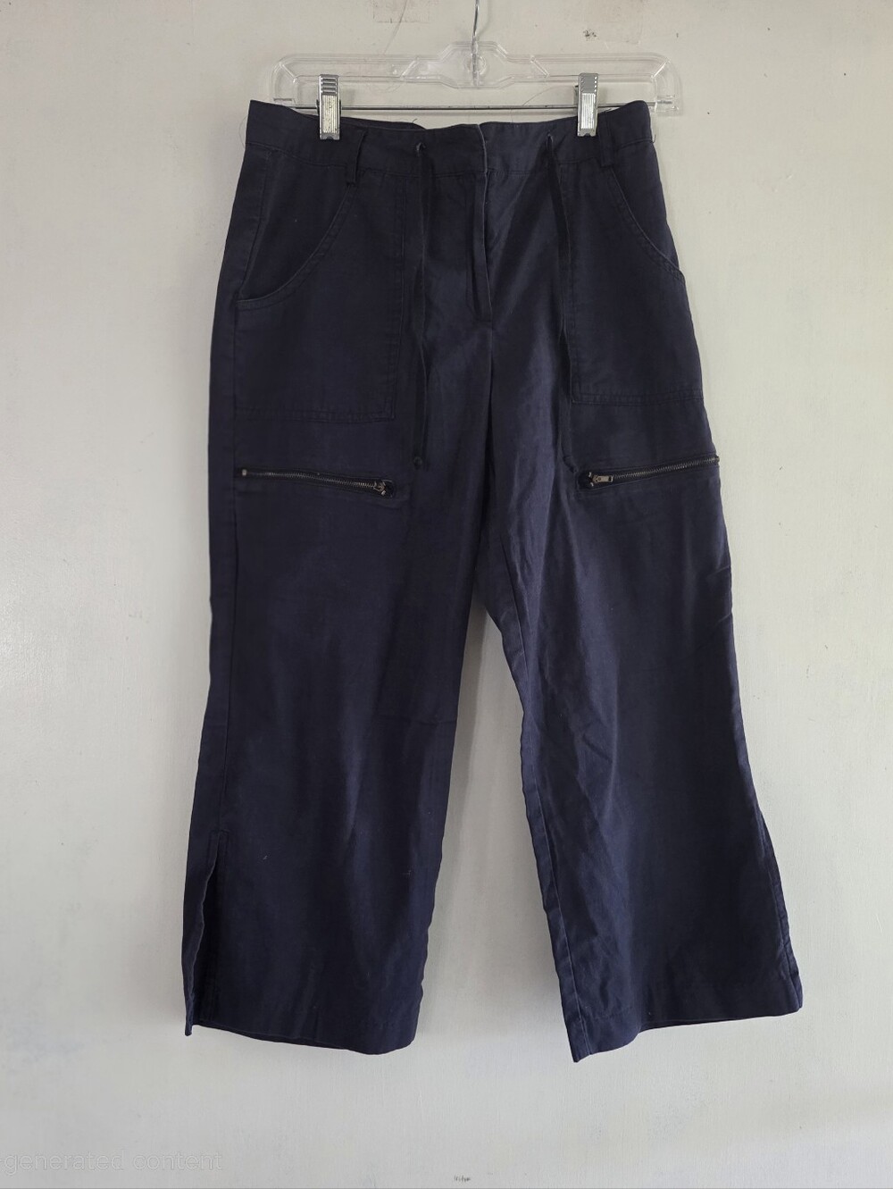 STAR CITY Junior Teens Navy Wide-Leg Capri Pants